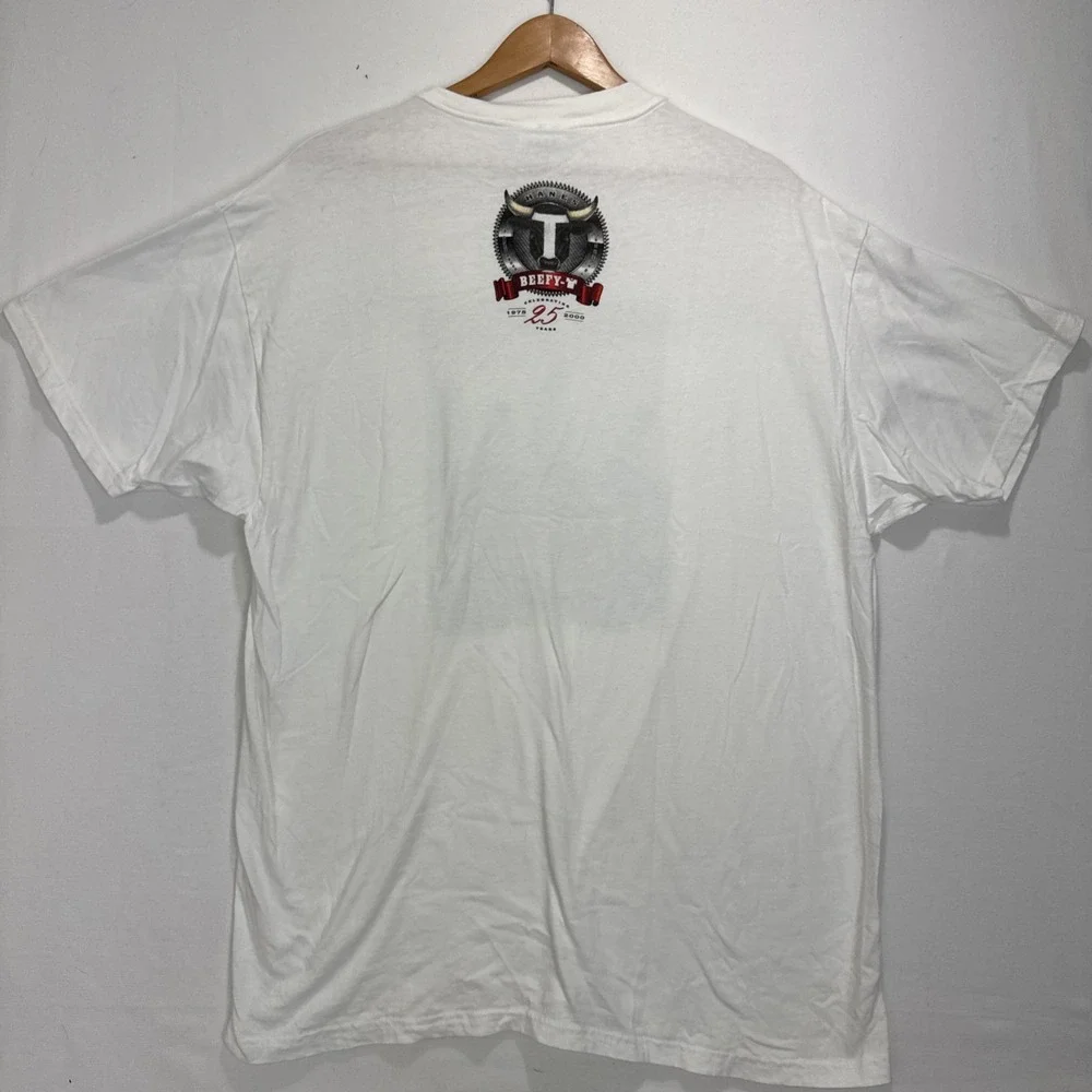 VTG‎ Y2K Hanes Beefy Staton Wholesale 2000 Graphic Tee White sz XL